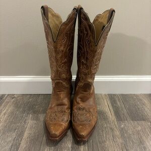 Light Brown Justin Western Cowboy Boots